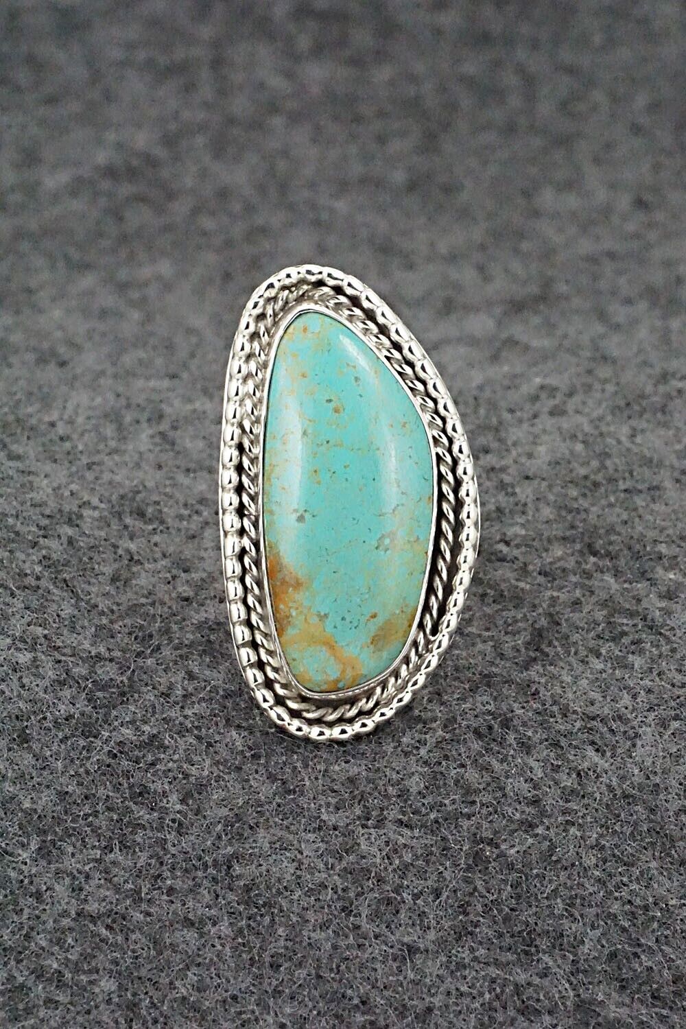 Turquoise & Sterling Silver Ring - Andrew Vandever - Size 7