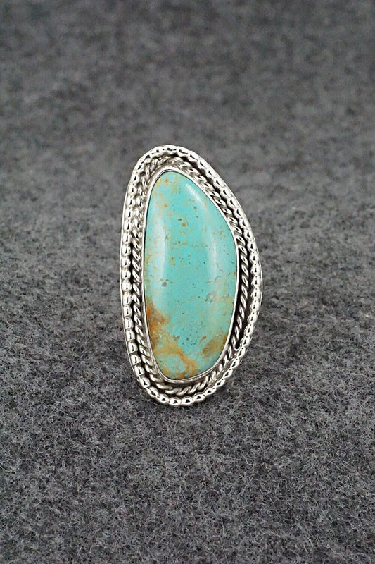 Turquoise & Sterling Silver Ring - Andrew Vandever - Size 7
