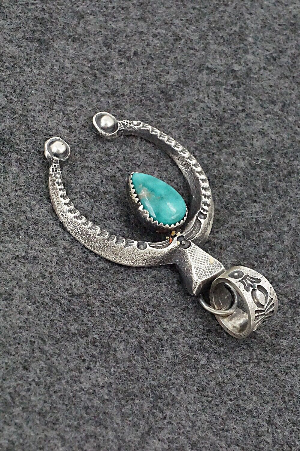 Turquoise & Sterling Silver Pendant - Eva & Linberg Billah