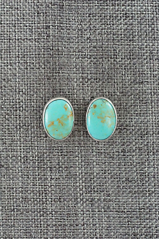 Turquoise & Sterling Silver Earrings - Marco Begaye