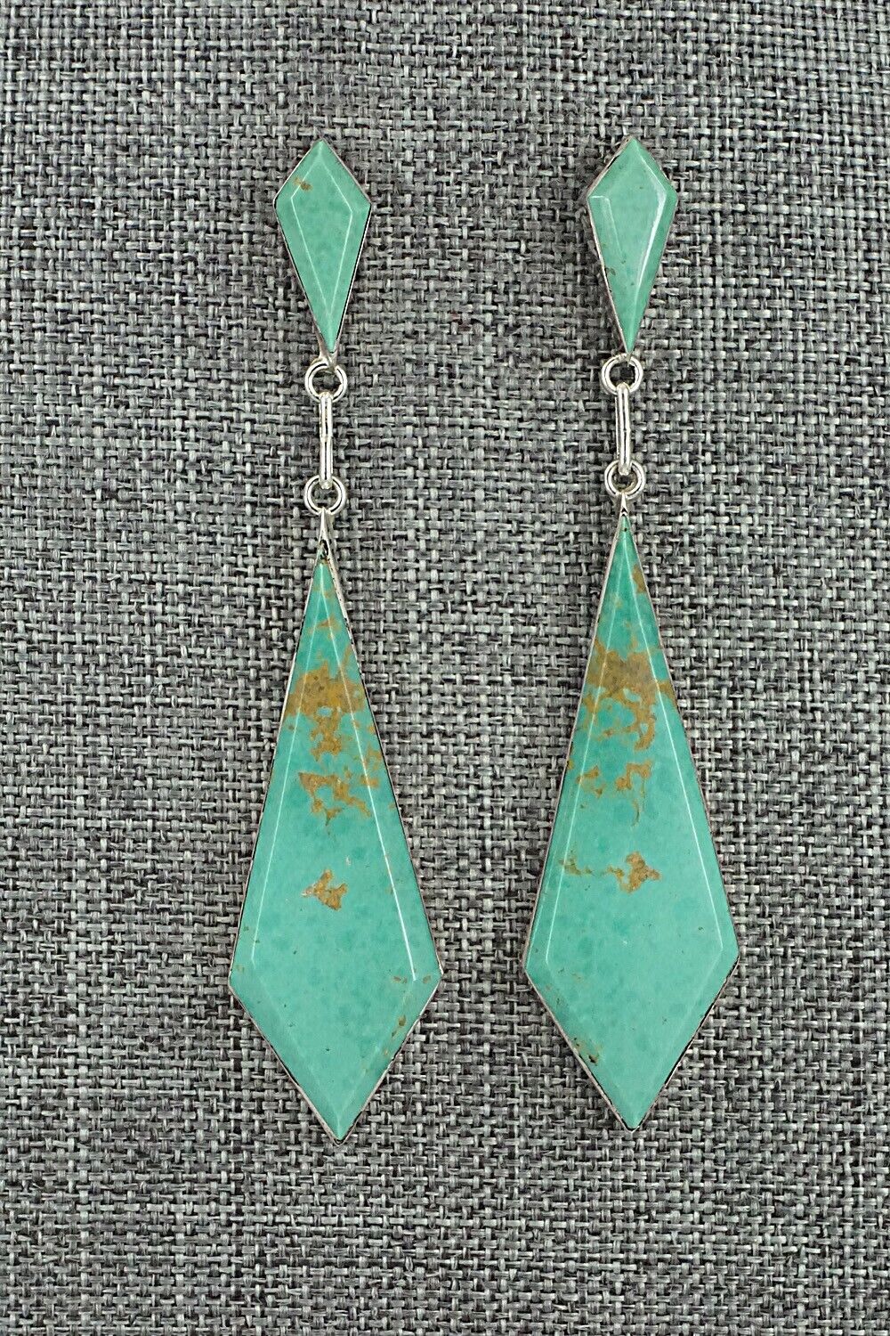 Turquoise & Sterling Silver Earrings - Bryant Othole