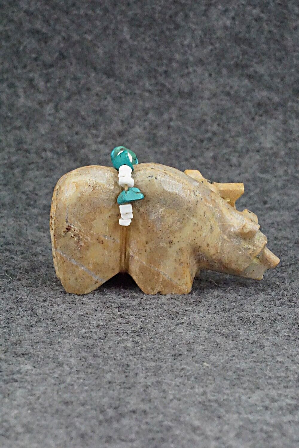Bear Family Zuni Fetish Carving - Tim Lementino