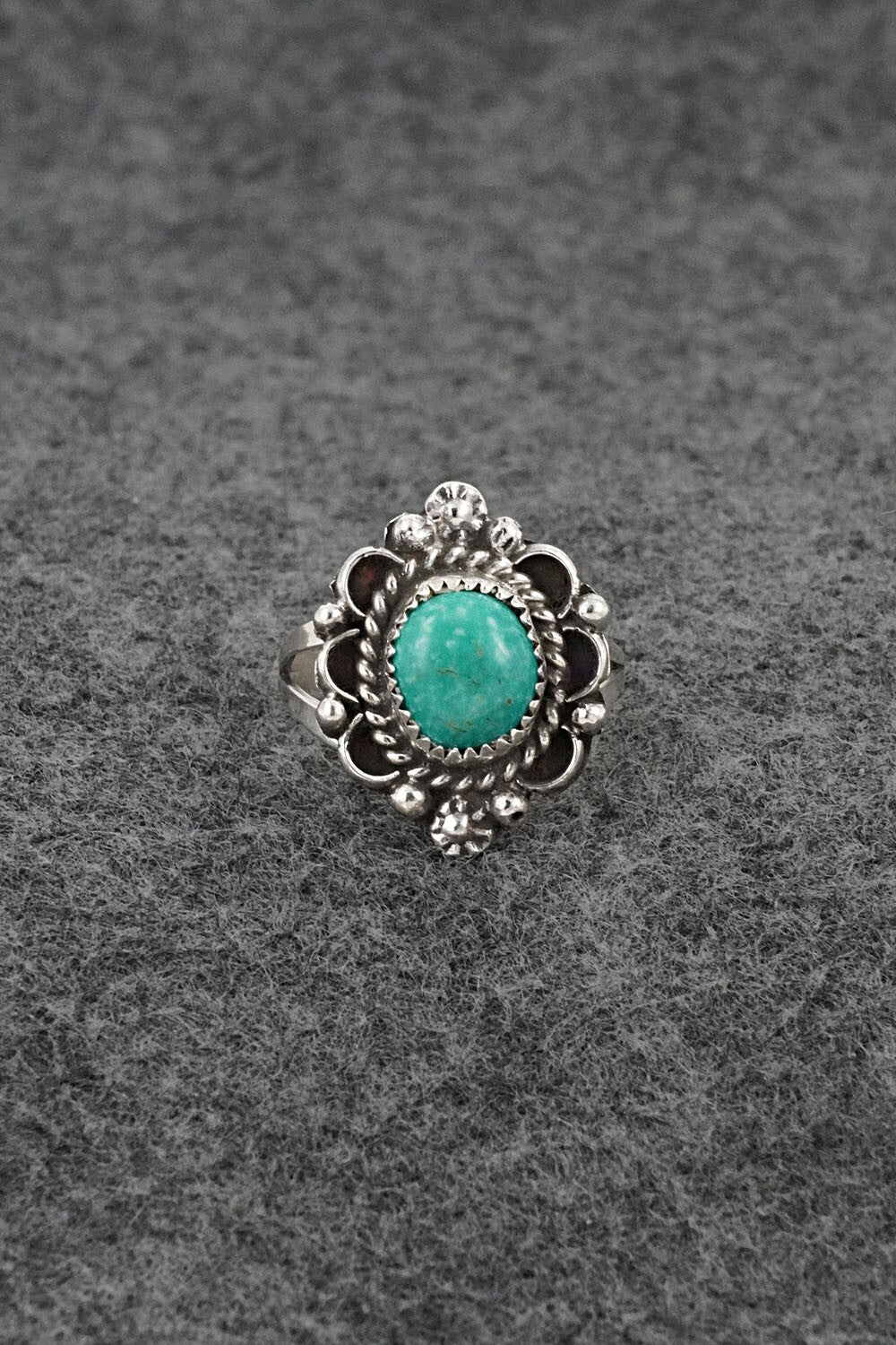 Turquoise & Sterling Silver Ring - Frieda Martinez - Size 7