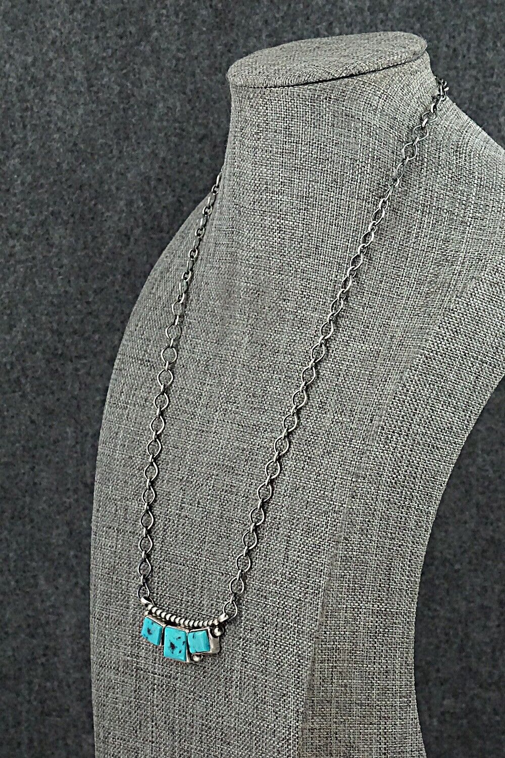 Turquoise & Sterling Silver Necklace - Darrin Livingston