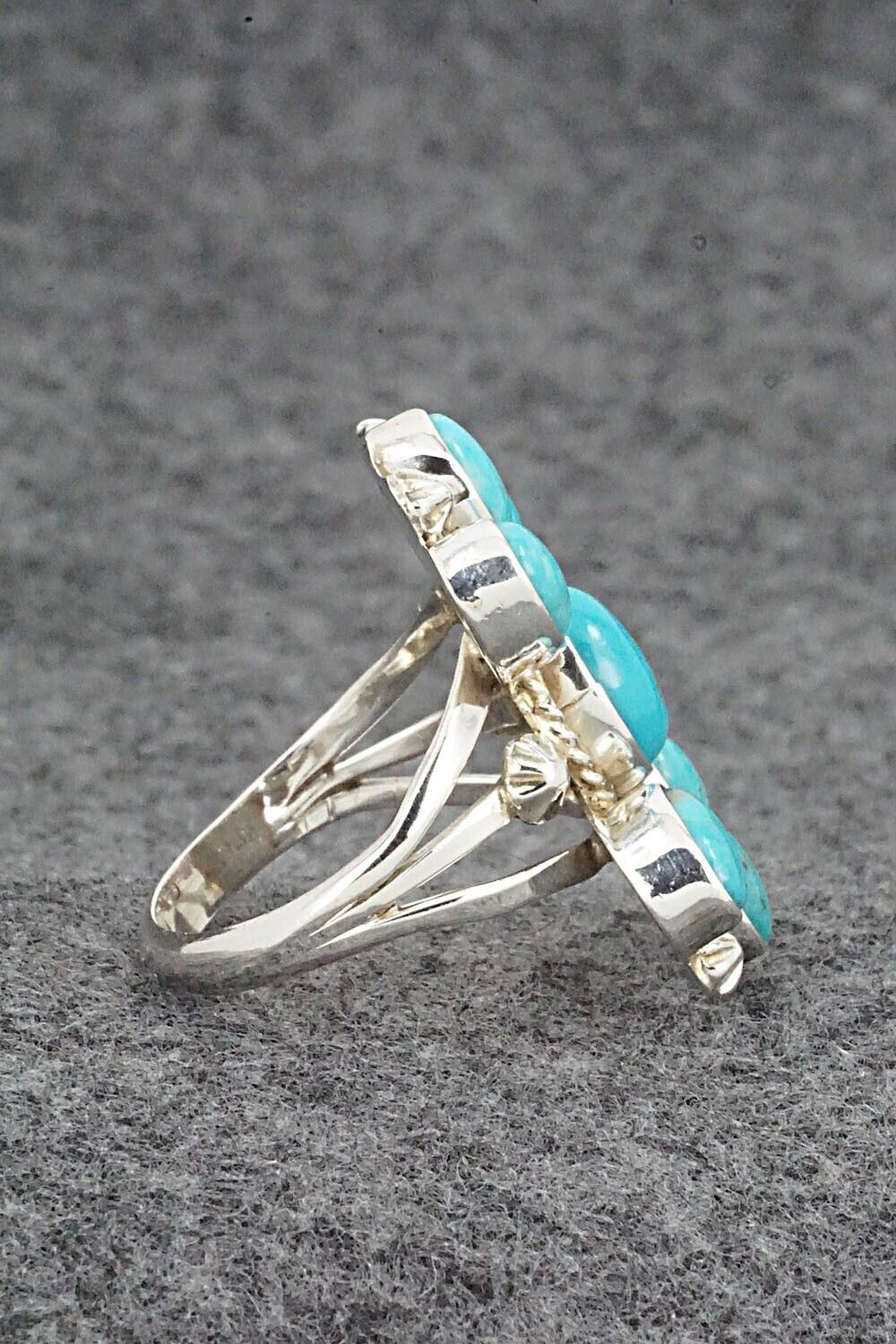 Turquoise & Sterling Silver Ring - Roberta Begay - Size 8.75
