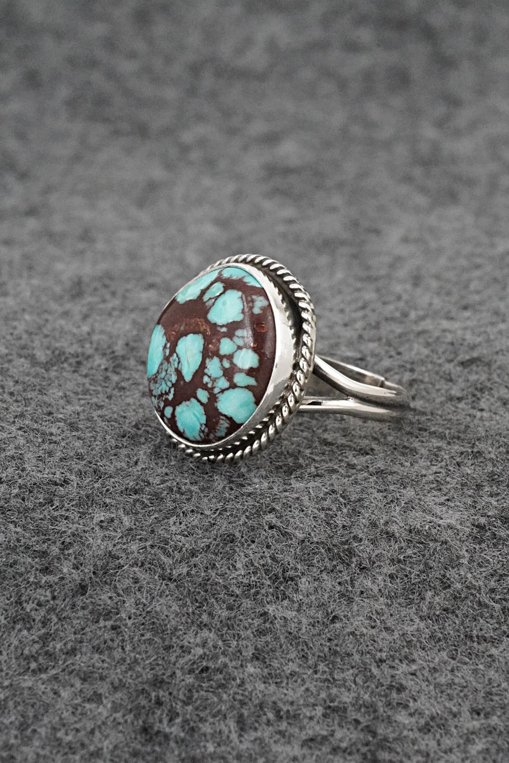 Turquoise & Sterling Silver Ring - Eugene Gruber - Size 7