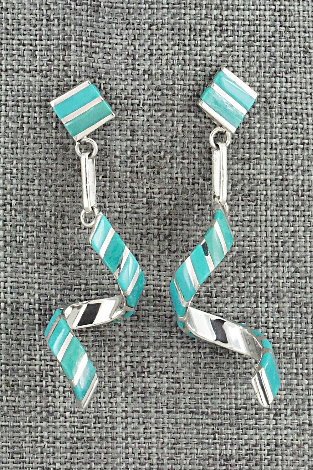 Turquoise & Sterling Silver Earrings - Shawn Shetya