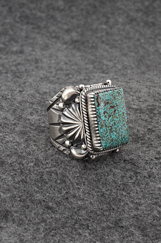 Turquoise & Sterling Silver Ring - Delbert Gordon - Size 11.5