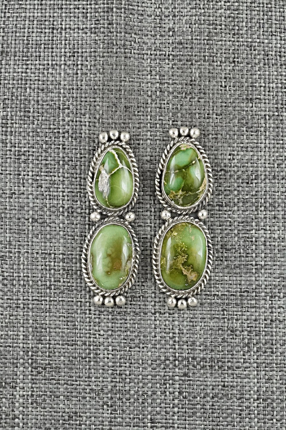 Turquoise & Sterling Silver Earrings - Rena Begay