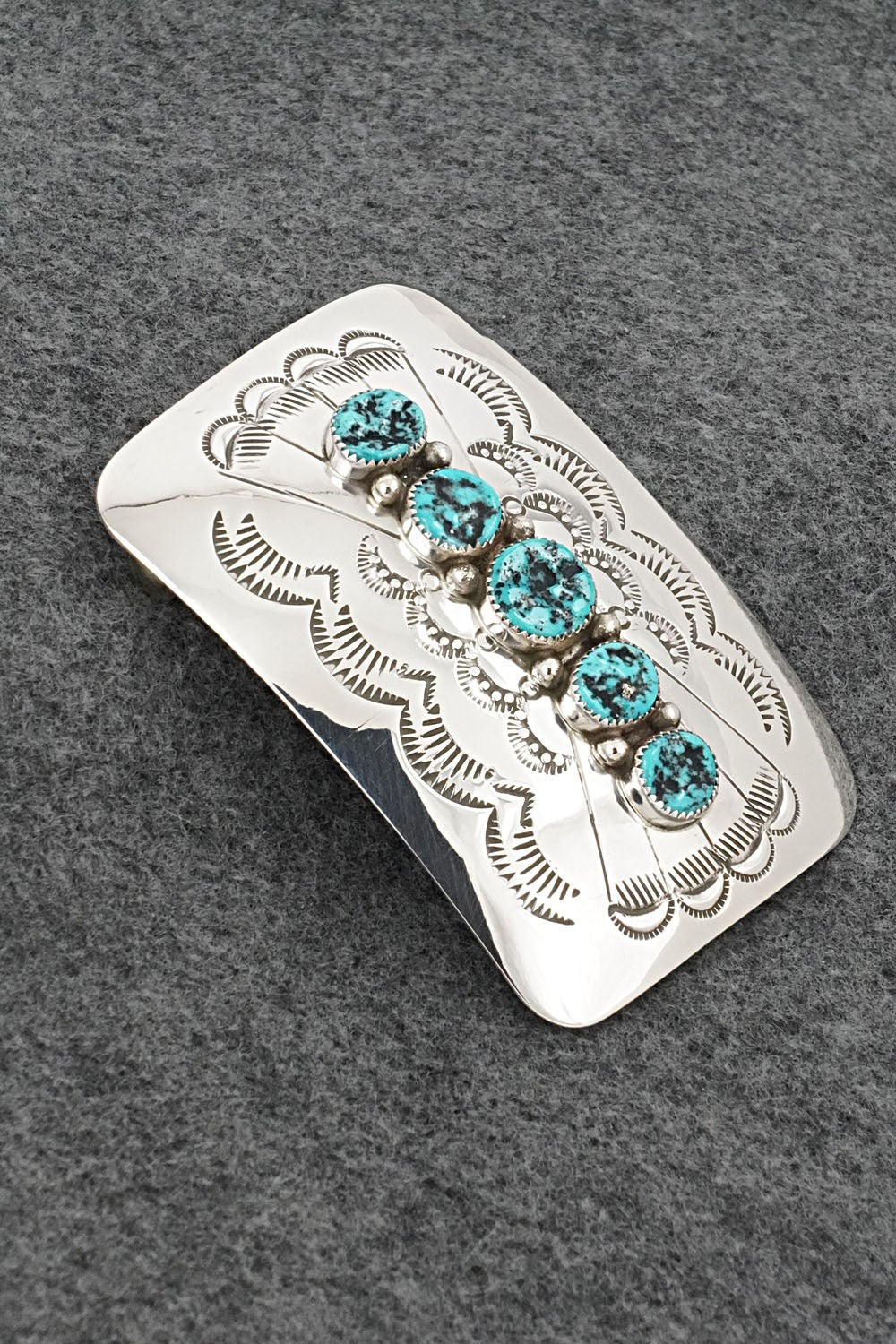 Turquoise & Sterling Silver Belt Buckle - Jolene Begay