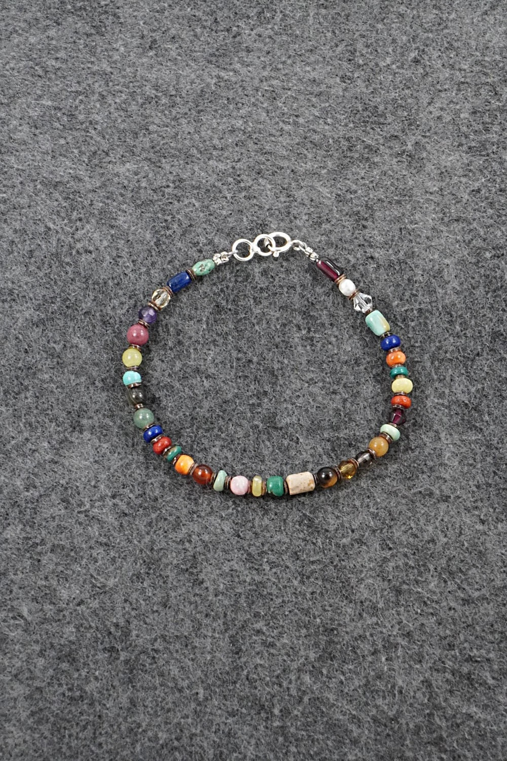 Multi-Stone & Sterling Silver Bracelet - Helen Tsosie