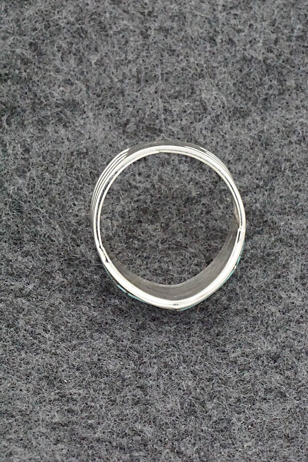 Turquoise & Sterling Silver Ring - Andrew Enrico - Size 8