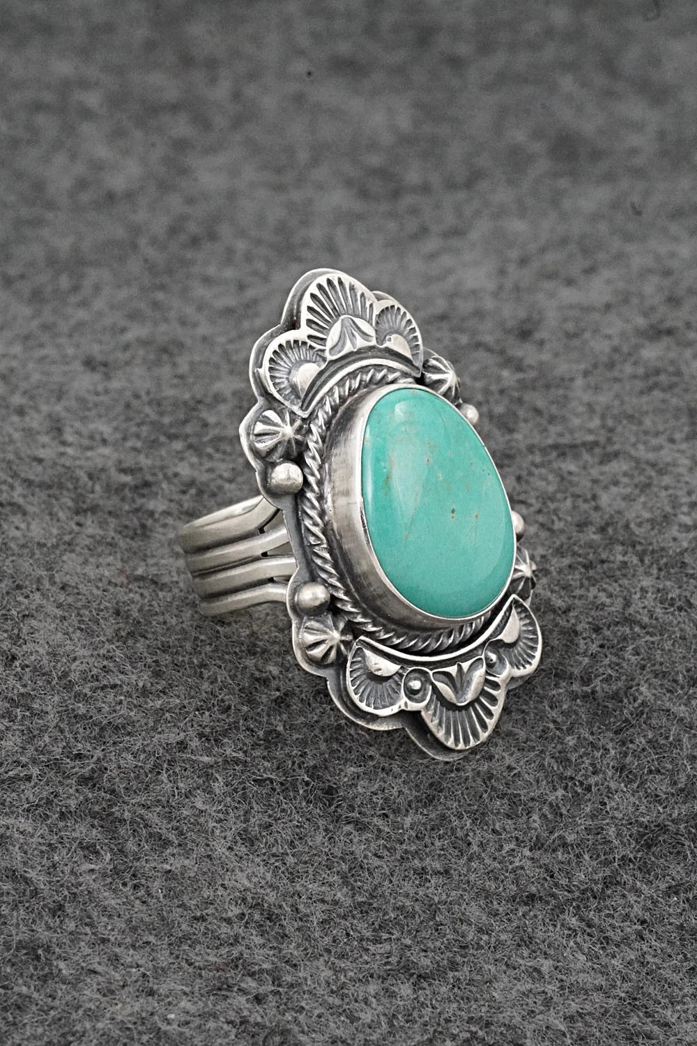 Turquoise & Sterling Silver Ring - Randy Boyd - Size 8.5