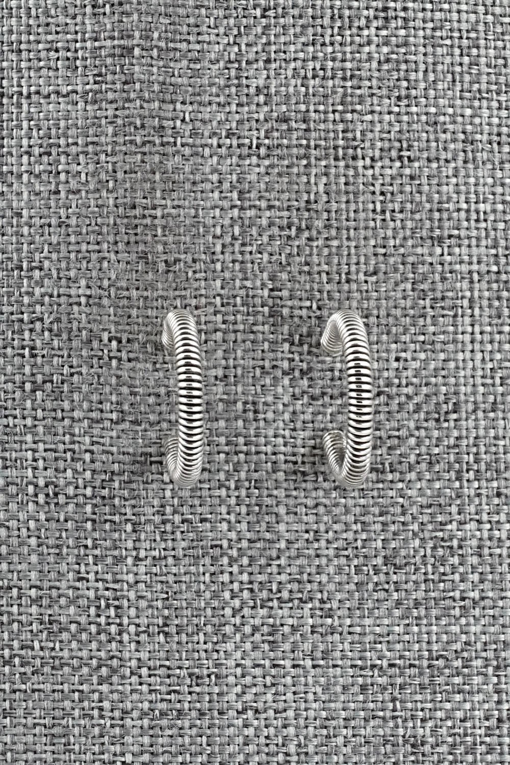 Sterling Silver Hoop Earrings - Elaine Tahe