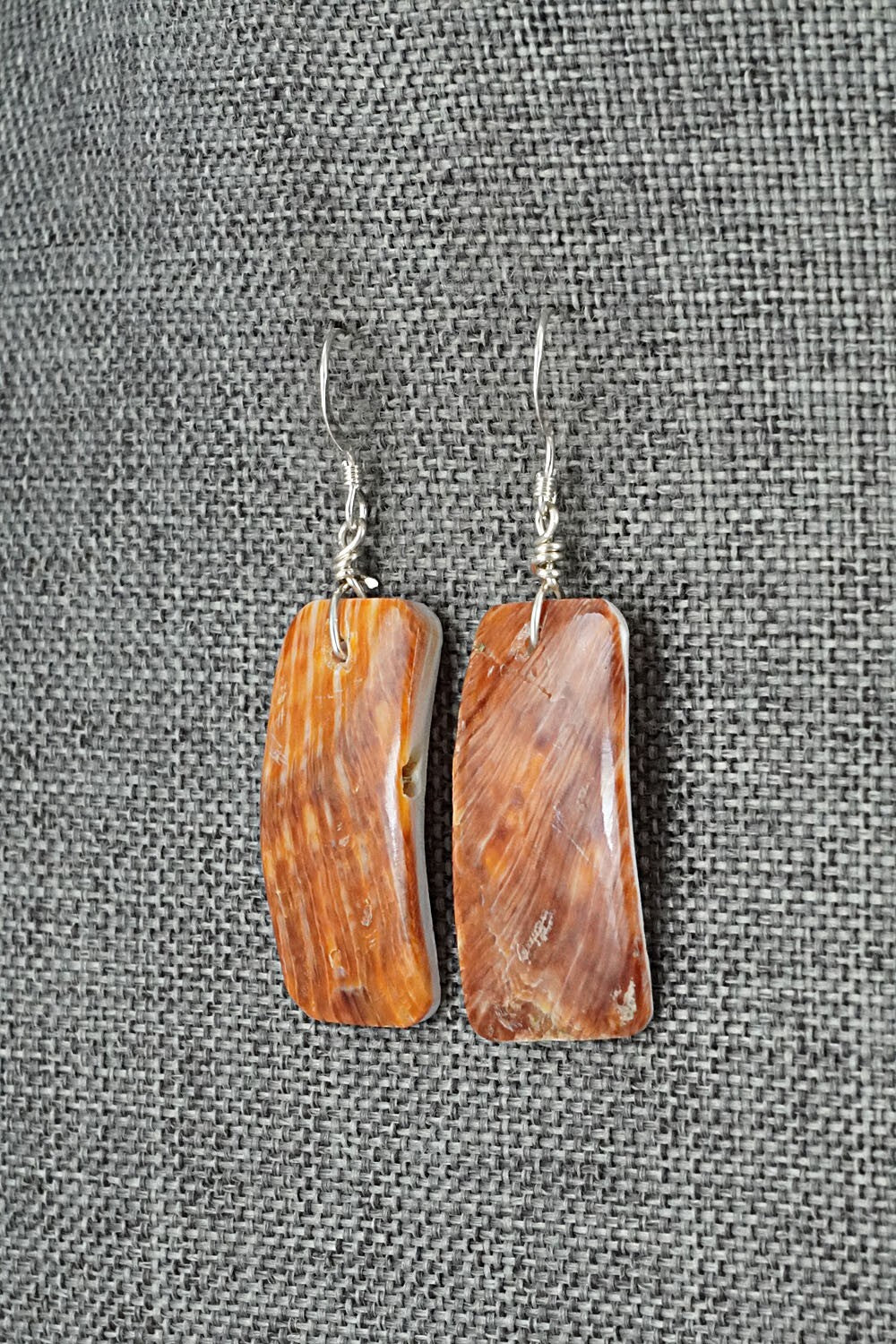 Spiny Oyster & Sterling Silver Earrings - Louise Joe
