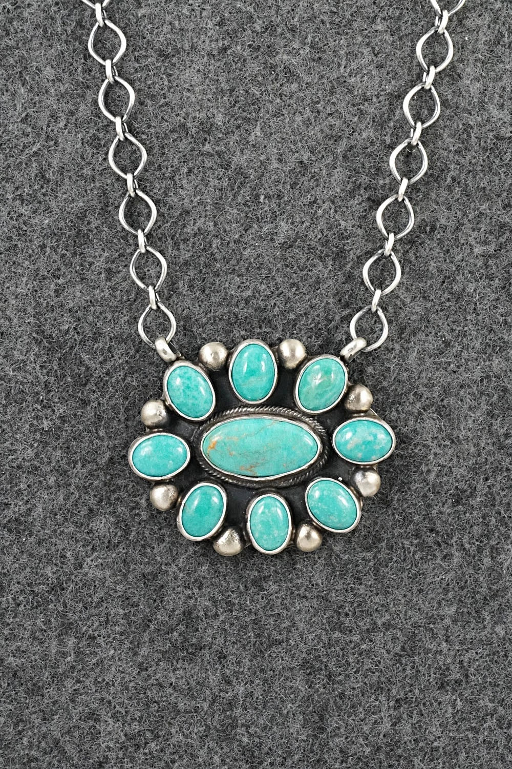 Turquoise & Sterling Silver Necklace - Kathleen Livingston