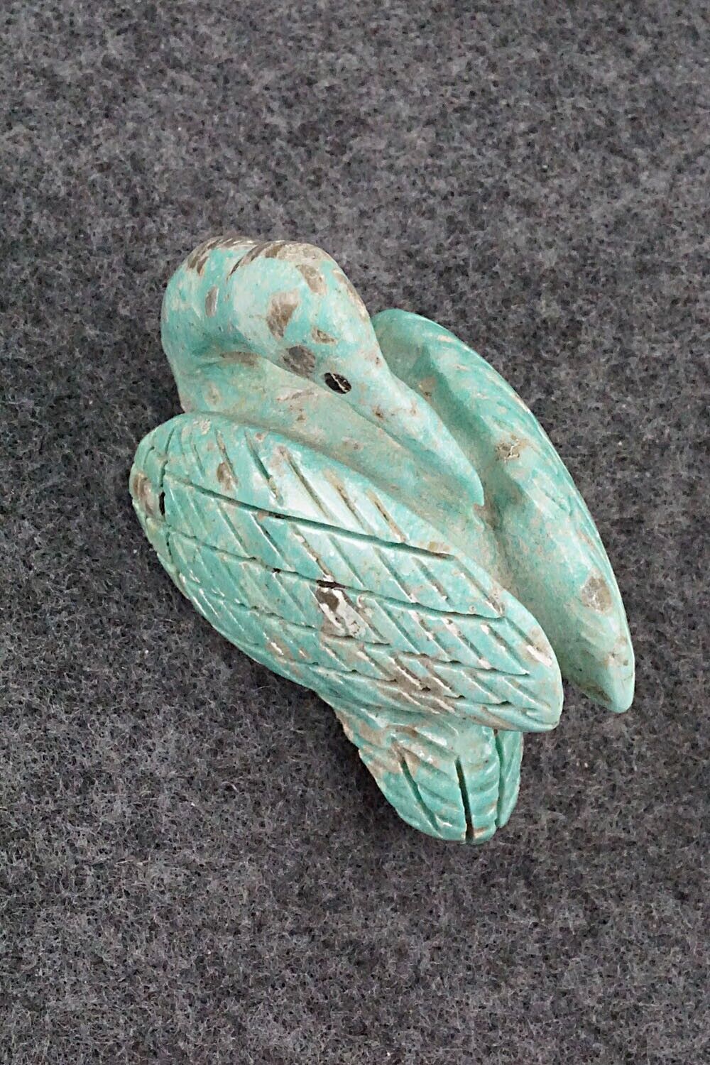 Swan Zuni Fetish Carving - Cody Cheama