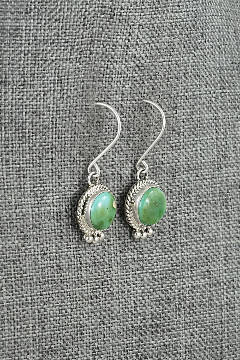 Turquoise & Sterling Silver Earrings - Eugene Gruber