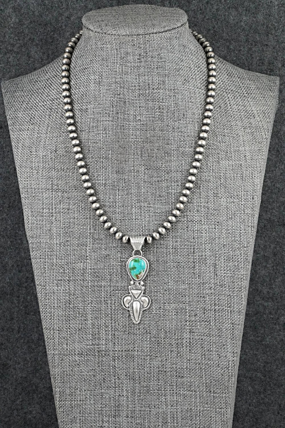 Turquoise & Sterling Silver Necklace - Gary Shorty