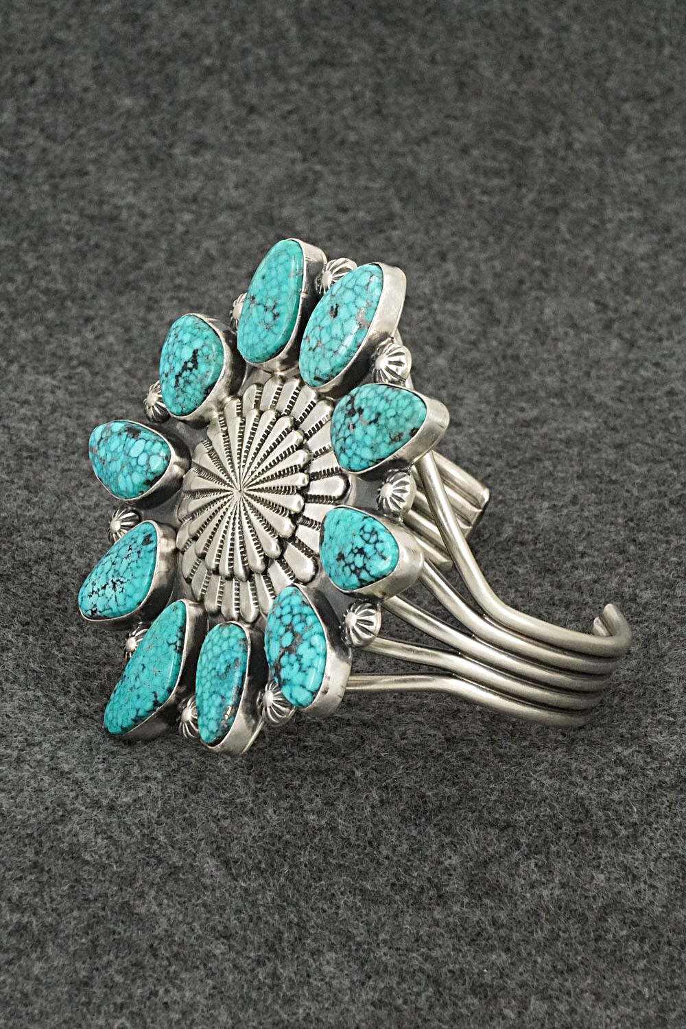 Turquoise and Sterling Silver Bracelet - Tom Lewis