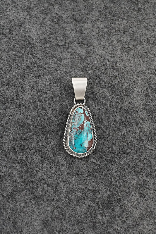 Turquoise & Sterling Silver Pendant - Rena Begay