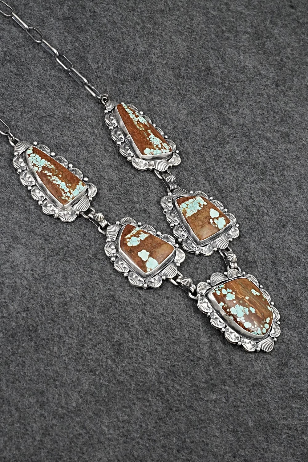 Turquoise & Sterling Silver Necklace and Earrings Set - Bob Becenti
