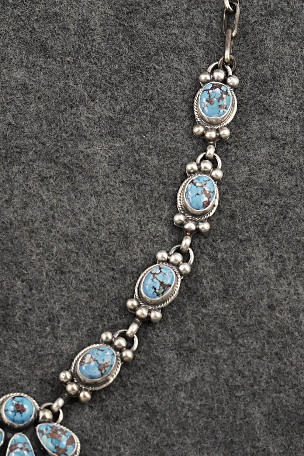 Turquoise & Sterling Silver Necklace and Earrings Set - Kathleen Livingston