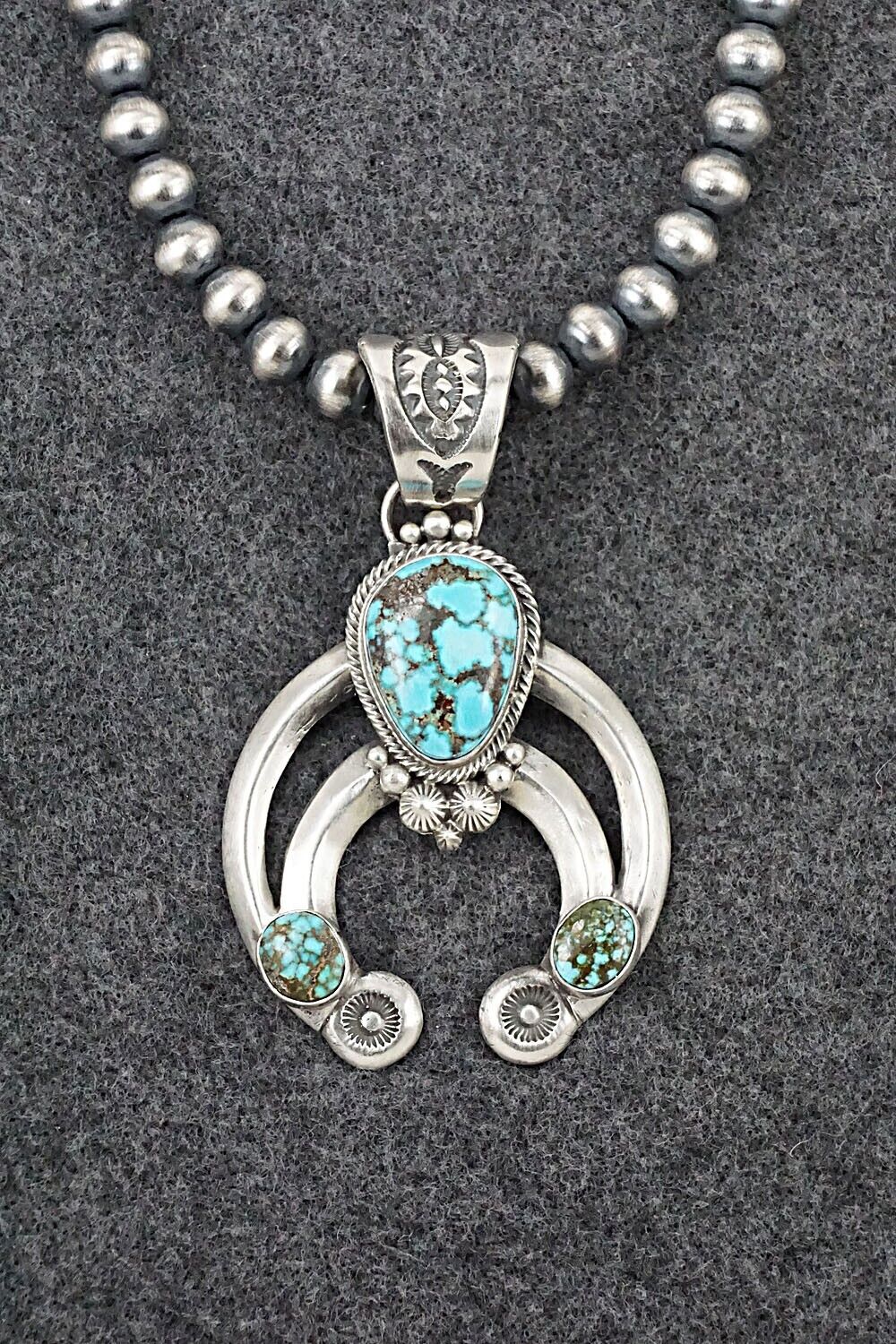 Turquoise & Sterling Silver Necklace - Tom Lewis