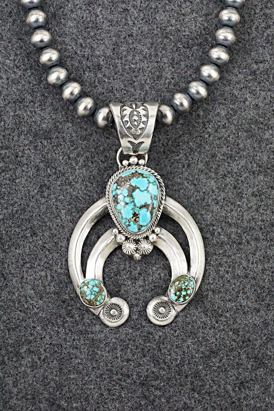 Turquoise & Sterling Silver Necklace - Tom Lewis