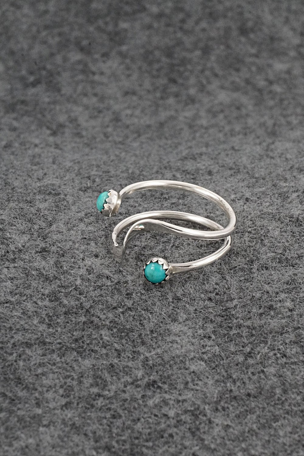 Turquoise & Sterling Silver Ring - Gerald Skeets - Size 10