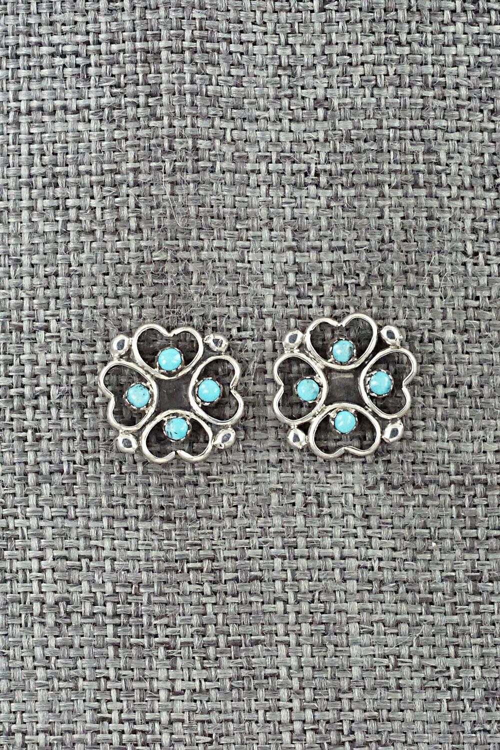 Turquoise & Sterling Silver Earrings - Dorothy Natachu