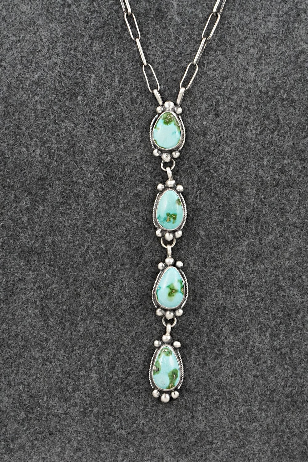 Turquoise & Sterling Silver Necklace - Bobby Johnson