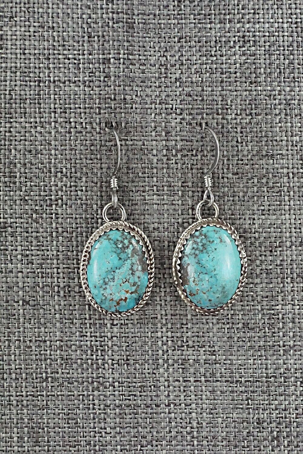 Turquoise & Sterling Silver Earrings - Ernest Hawthorne