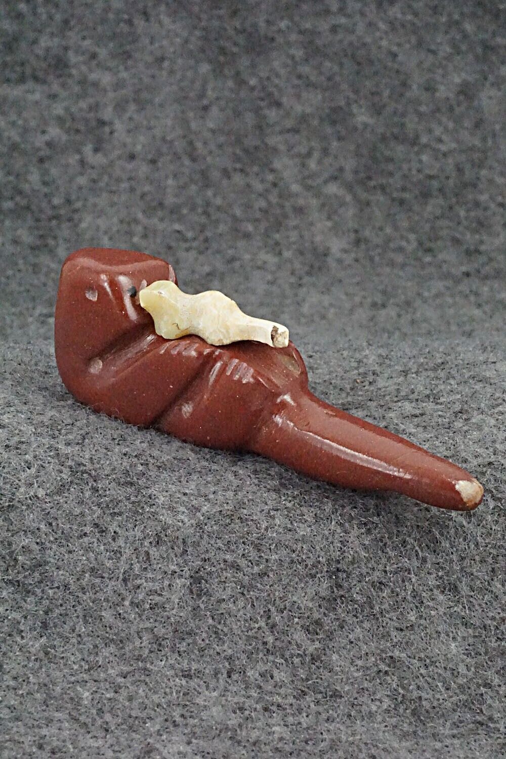 Otter with Pup Zuni Fetish Carving - Justin Red Elk