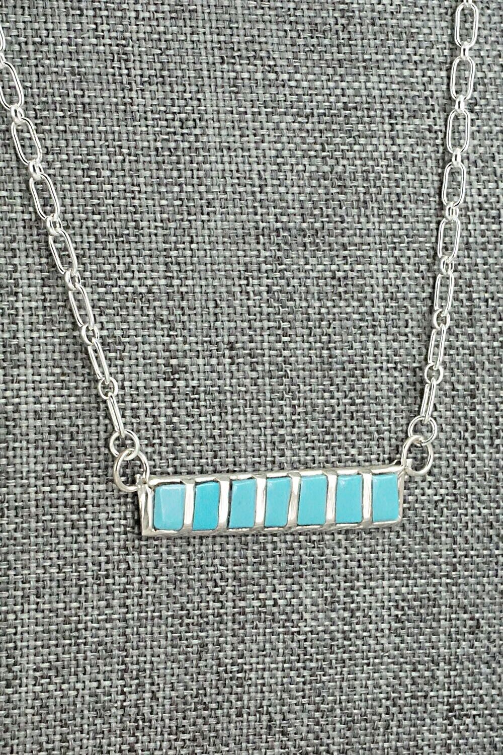 Turquoise & Sterling Silver Necklace - Glennetta Luna