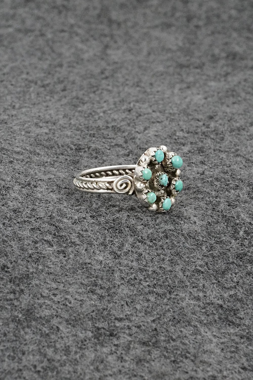 Turquoise & Sterling Silver Ring - Priscilla Reeder - Size 10
