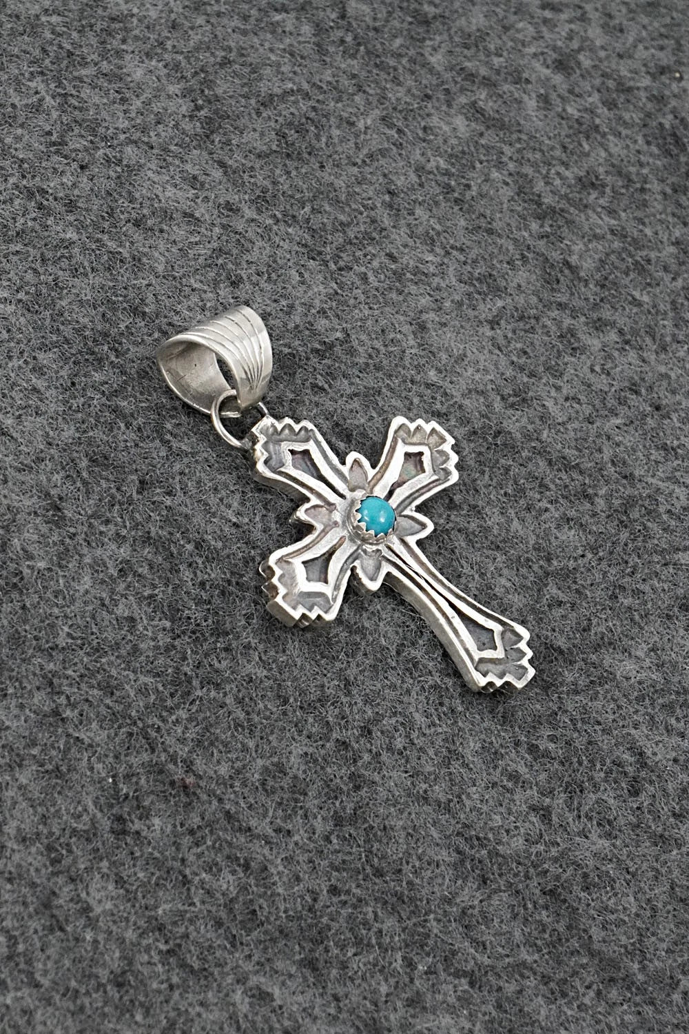 Turquoise & Sterling Silver Pendant - Robertson Martinez