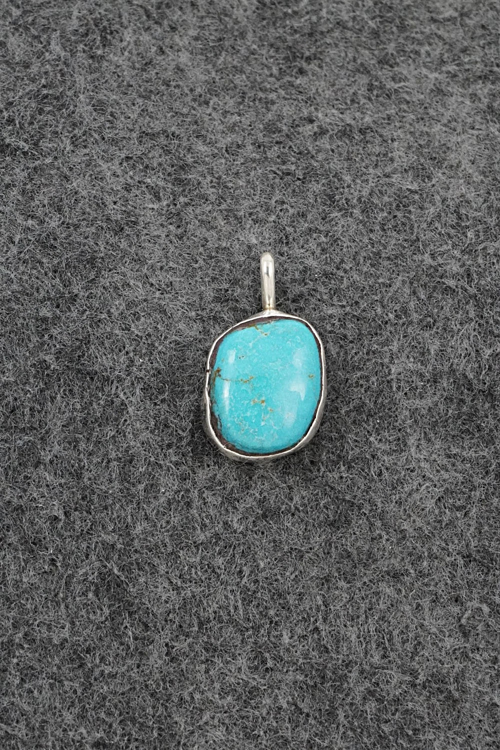 Turquoise & Sterling Silver Pendant - Ernest Hawthorne