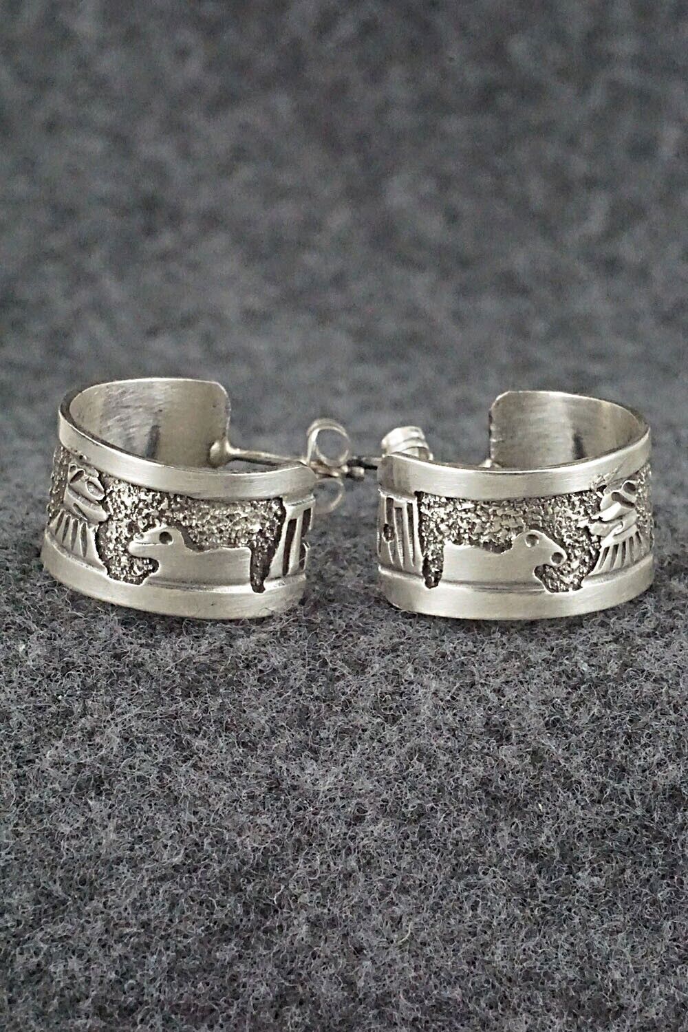 Sterling Silver Hoop Earrings - Elaine Becenti