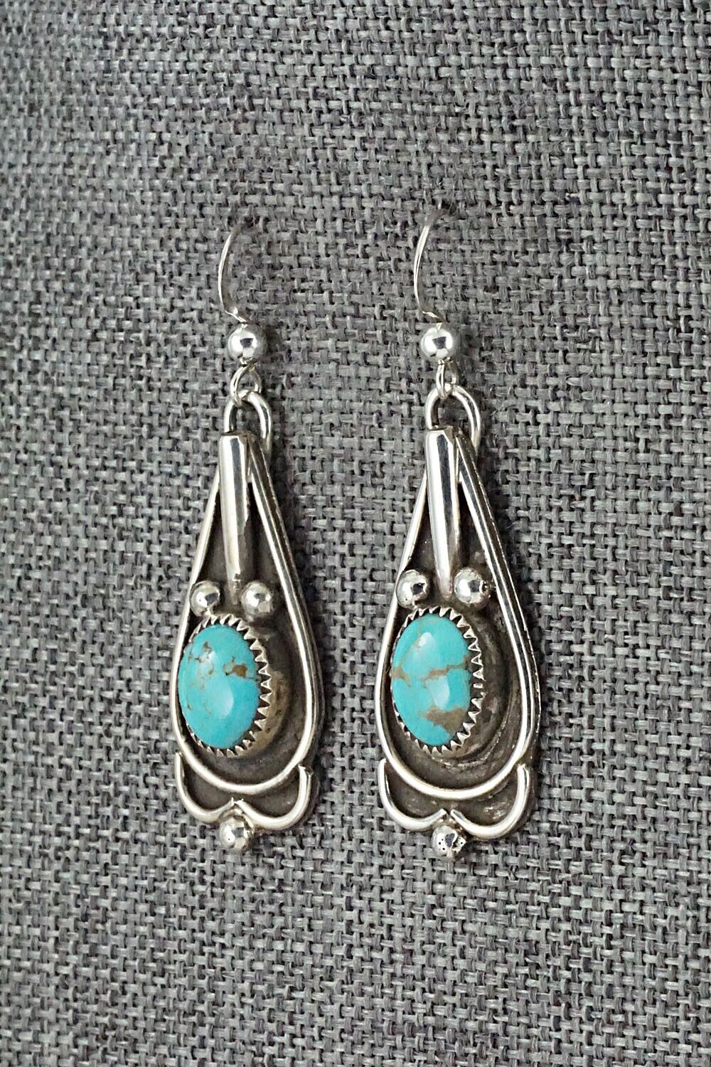 Turquoise and Sterling Silver Earrings - Priscilla Reeder
