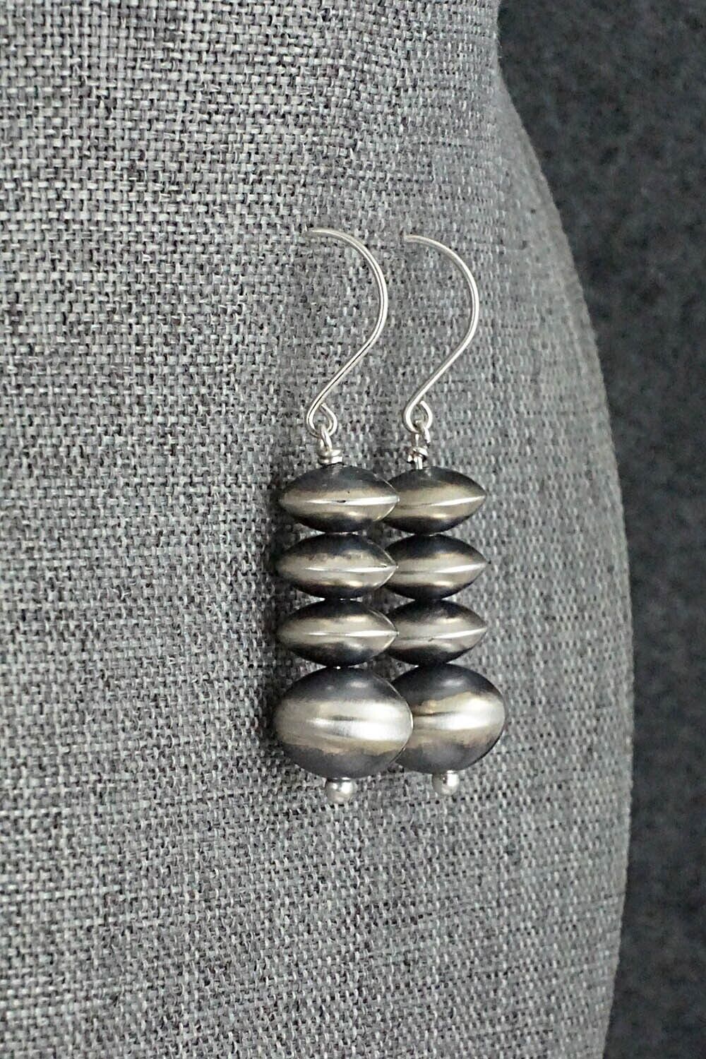 Sterling Silver Navajo Pearl Earrings - Bryannen Halwood