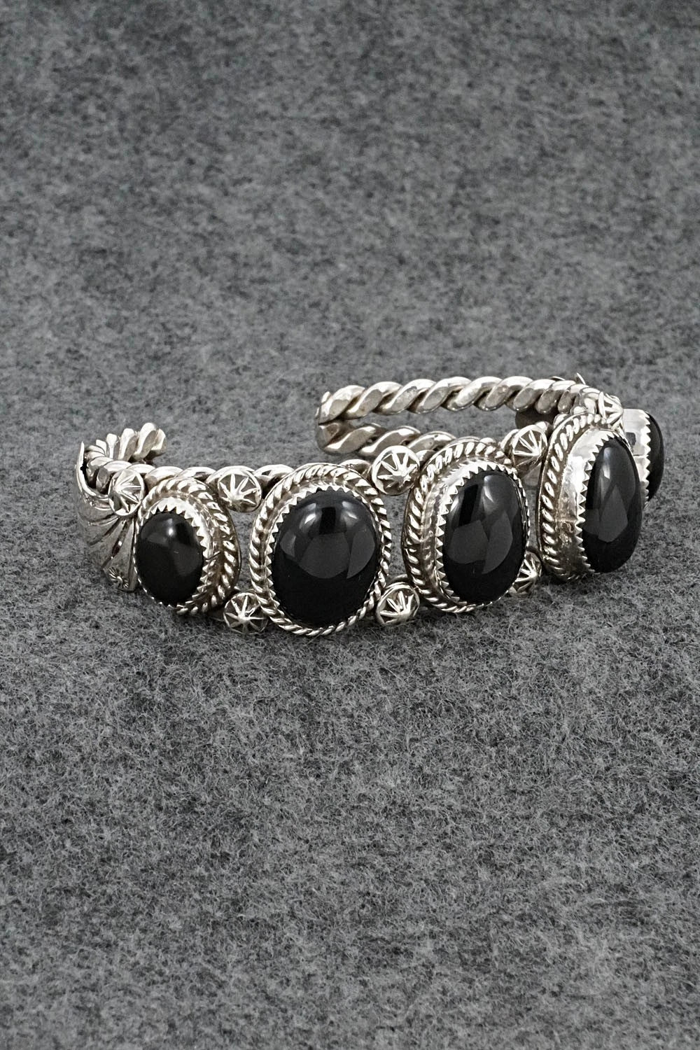 Onyx & Sterling Silver Bracelet - Emerson Delgarito