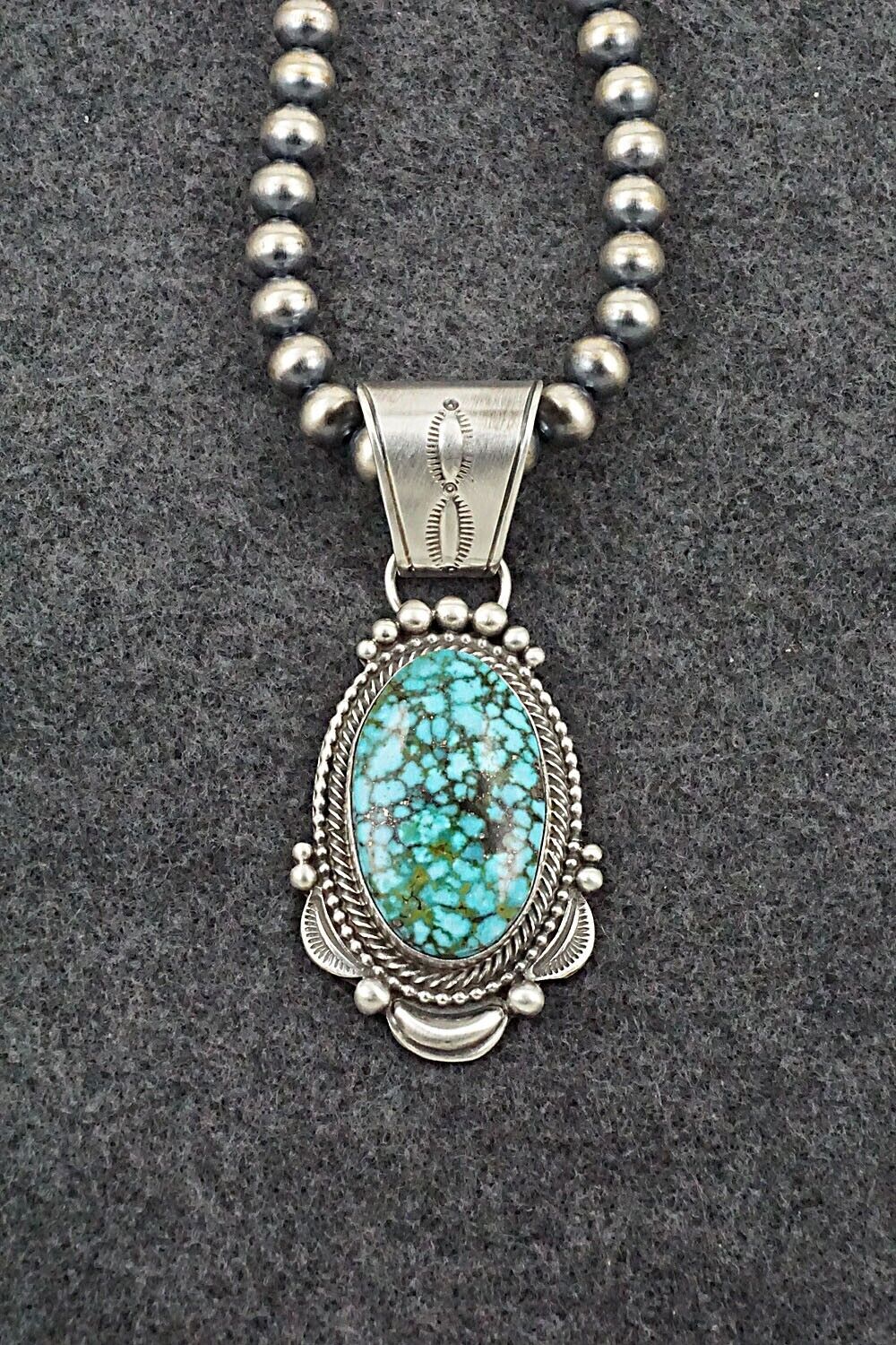 Turquoise & Sterling Silver Necklace - Tom Lewis