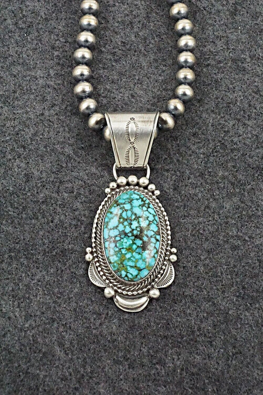 Turquoise & Sterling Silver Necklace - Tom Lewis