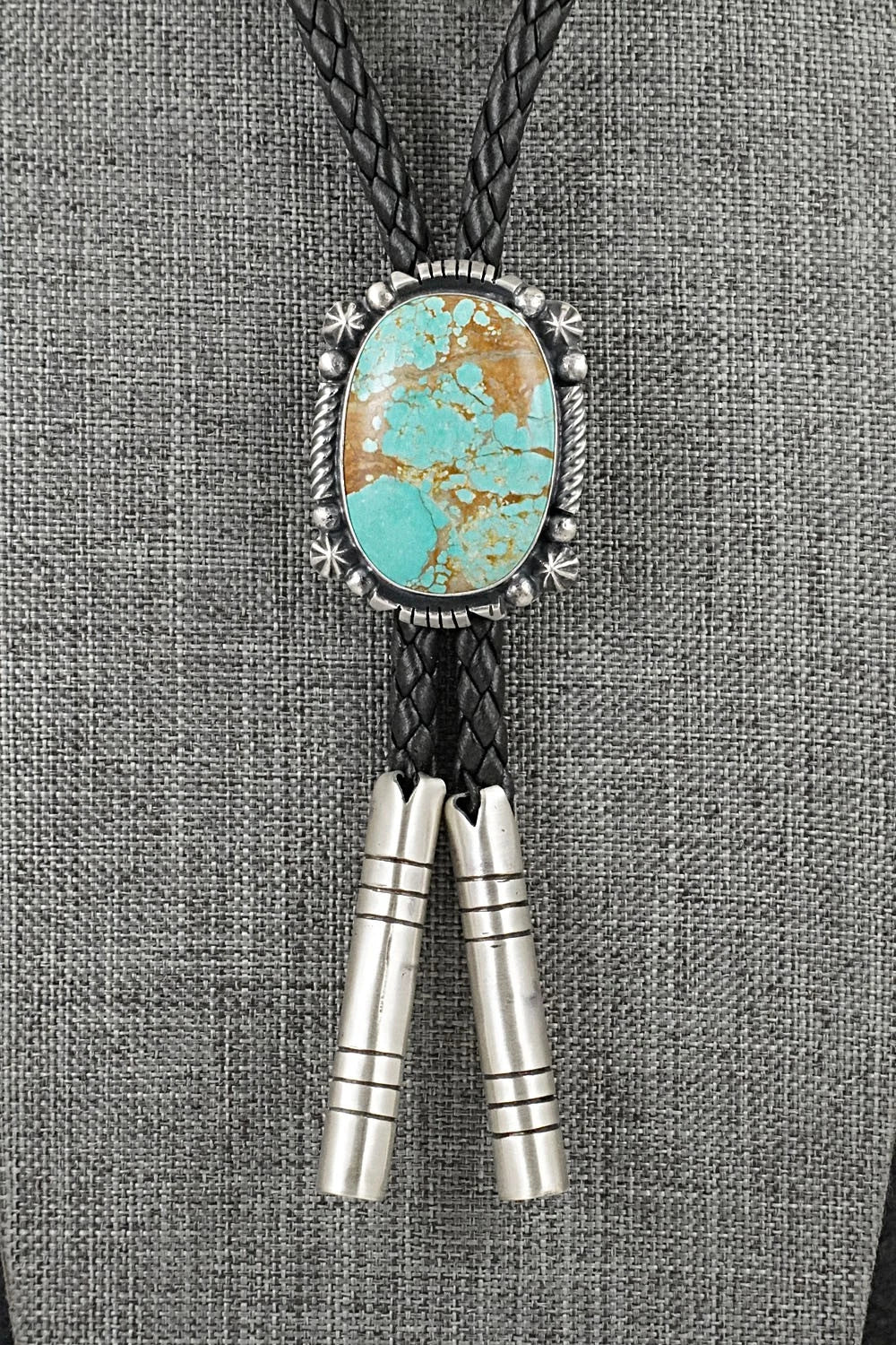 Turquoise & Sterling Silver Bolo Tie - Bob Becenti
