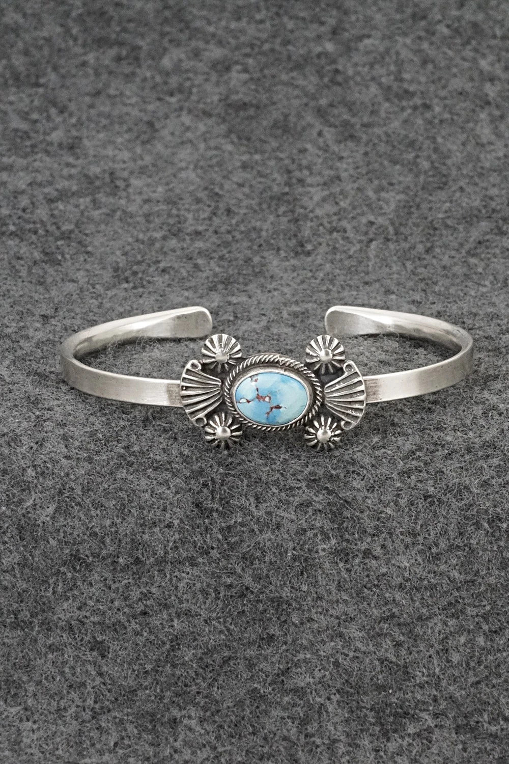 Turquoise & Sterling Silver Bracelet - Genevieve Francisco