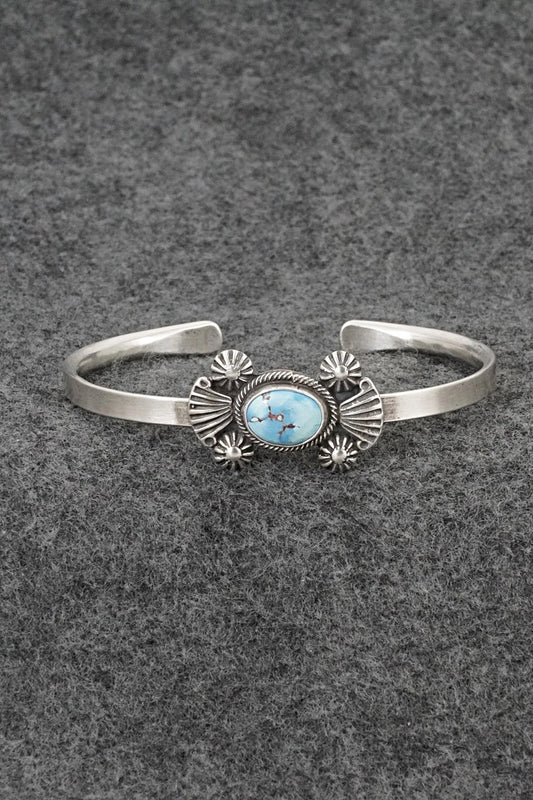 Turquoise & Sterling Silver Bracelet - Genevieve Francisco