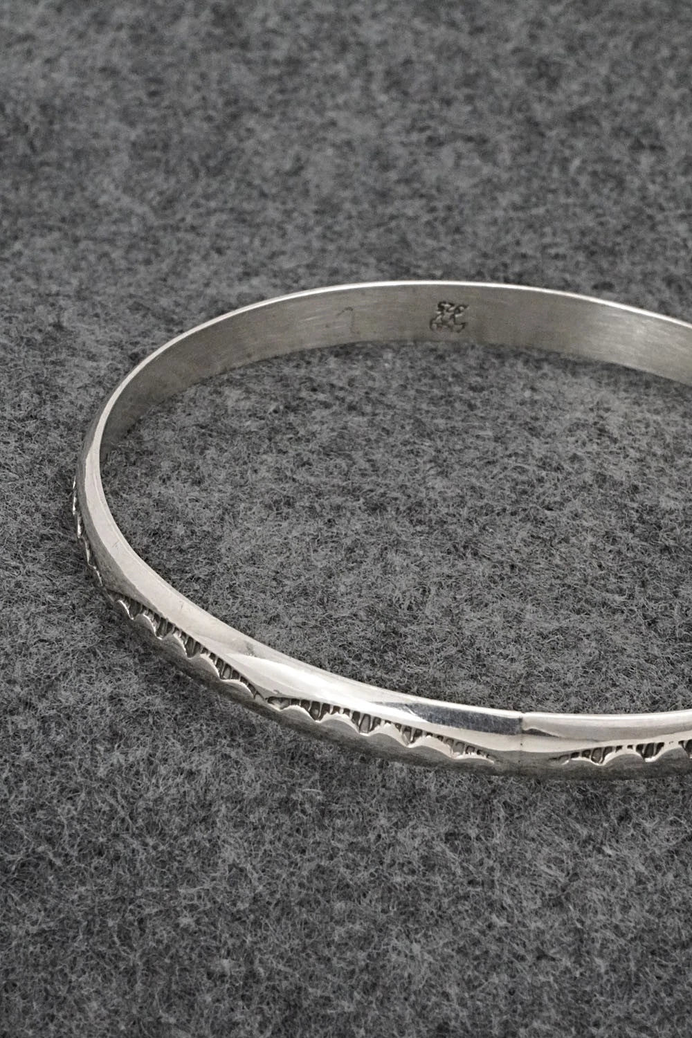 Sterling Silver Bangle Bracelet - Elaine Tahe