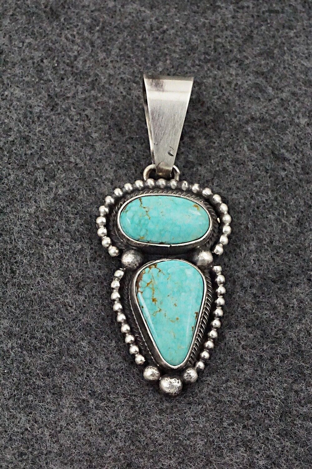 Turquoise & Sterling Silver Pendant - Darrin Livingston