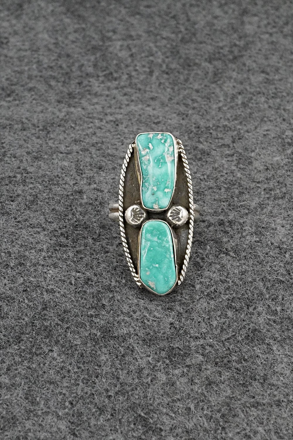 Turquoise & Sterling Silver Ring - Priscilla Reeder - Size 8